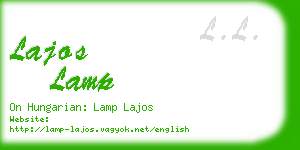 lajos lamp business card